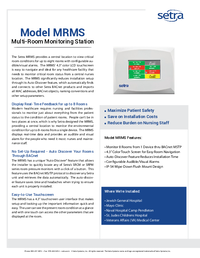 Thumbnail of document Data Sheet - MRMS Multi-Room Monitoring Station
